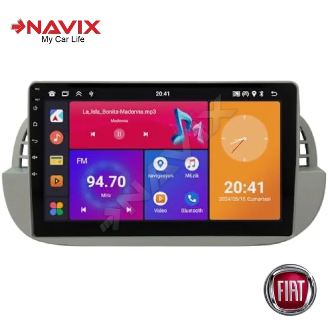 Fiat 500 Multimedya Sistemi Beyaz Çerçeve (2008-2014)